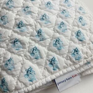 Pottery Barn Kids Quilted Cotton Blanket in My Buddy Dog Print 38 x 48.5 inches